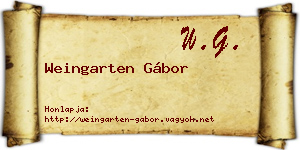 Weingarten Gábor névjegykártya